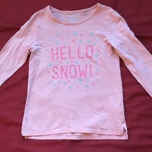 Salmon tee. Long sleeve. Joe Fresh. Medium.